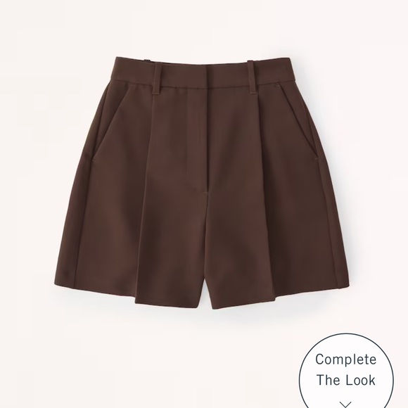 Abercrombie & Fitch Pants - Abercrombie & Fitch High-Waist Brown Tailored Shorts